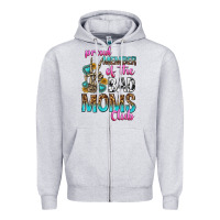 Heather Grey proud member of the bad moms club Zipper Hoodie - texasbilliewilder