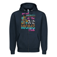 Navy proud member of the bad moms club Zipper Hoodie - texasbilliewilder