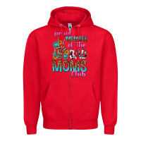 Red proud member of the bad moms club Zipper Hoodie - texasbilliewilder