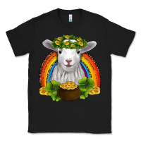 Black st patricks day baby sheep shamrocks gold rainbow Classic Tee - RanaPortraitStore