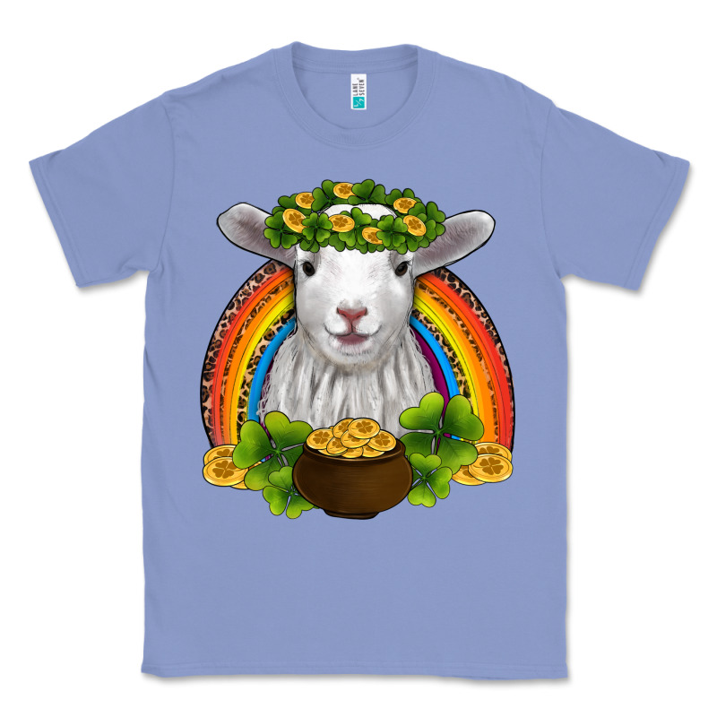 St Patricks Day Baby Sheep Shamrocks Gold Rainbow Classic Tee by RanaPortraitStore | Teevron