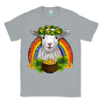 Heather Grey st patricks day baby sheep shamrocks gold rainbow Classic Tee - RanaPortraitStore