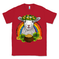 Red st patricks day baby sheep shamrocks gold rainbow Classic Tee - RanaPortraitStore
