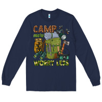 Navy camp more worry less Long Sleeve Tee - texasbilliewilder