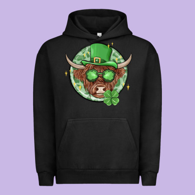 St. Patrick's Day Heifer Urban Hoodie Designed By Maliassmallbusiness