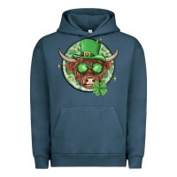 Pigment Midnight Navy st. patrick's day heifer Urban Hoodie - MaliasSmallBusiness