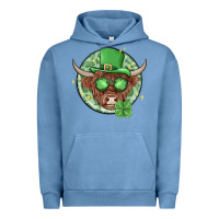 Pigment Pebble Blue st. patrick's day heifer Urban Hoodie - MaliasSmallBusiness