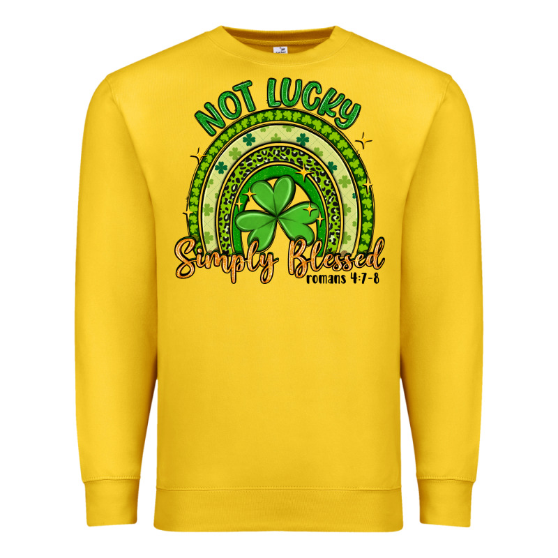 Not Lucky Simply Blessed Rainbow Premium Sweatshirt by Artiststas | Teevron