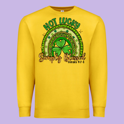 Not Lucky Simply Blessed Rainbow Premium Sweatshirt Designed By Artiststas
