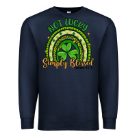 Navy not lucky simply blessed rainbow Premium Sweatshirt - Artiststas