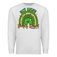 Oatmeal Heather not lucky simply blessed rainbow Premium Sweatshirt - Artiststas