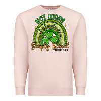 Pale Pink not lucky simply blessed rainbow Premium Sweatshirt - Artiststas