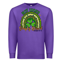 Purple not lucky simply blessed rainbow Premium Sweatshirt - Artiststas