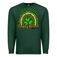 Sports Green not lucky simply blessed rainbow Premium Sweatshirt - Artiststas