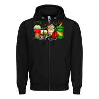 Black juneteenth coffee cups Zipper Hoodie - Zillion Design Studio