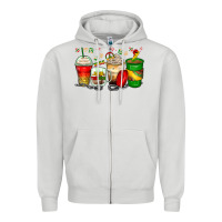 Dove Grey juneteenth coffee cups Zipper Hoodie - Zillion Design Studio