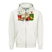 Oatmeal Heather juneteenth coffee cups Zipper Hoodie - Zillion Design Studio