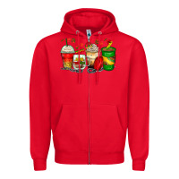 Red juneteenth coffee cups Zipper Hoodie - Zillion Design Studio