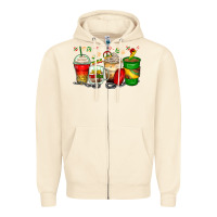Sandshell juneteenth coffee cups Zipper Hoodie - Zillion Design Studio