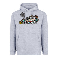 Heather Grey ky yall western Heavyweight Hoodie - CowhideDigitalArt