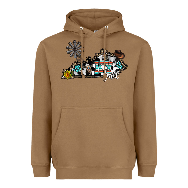 Ky Yall Western Heavyweight Hoodie by CowhideDigitalArt | Teevron