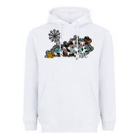 White ky yall western Heavyweight Hoodie - CowhideDigitalArt