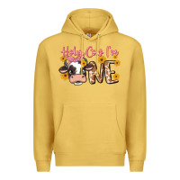 Antique Gold holy cow i'm one Premium Hoodie - MaliasSmallBusiness