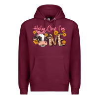 Burgundy holy cow i'm one Premium Hoodie - MaliasSmallBusiness