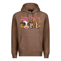 Chestnut holy cow i'm one Premium Hoodie - MaliasSmallBusiness