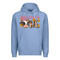 Colony Blue holy cow i'm one Premium Hoodie - MaliasSmallBusiness