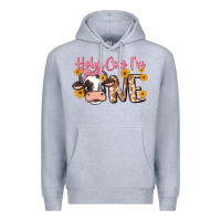 Heather Grey holy cow i'm one Premium Hoodie - MaliasSmallBusiness
