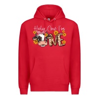 Red holy cow i'm one Premium Hoodie - MaliasSmallBusiness