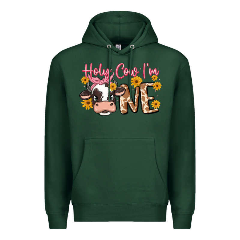 Holy Cow I'm One Premium Hoodie by MaliasSmallBusiness | Teevron