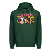 Sports Green holy cow i'm one Premium Hoodie - MaliasSmallBusiness
