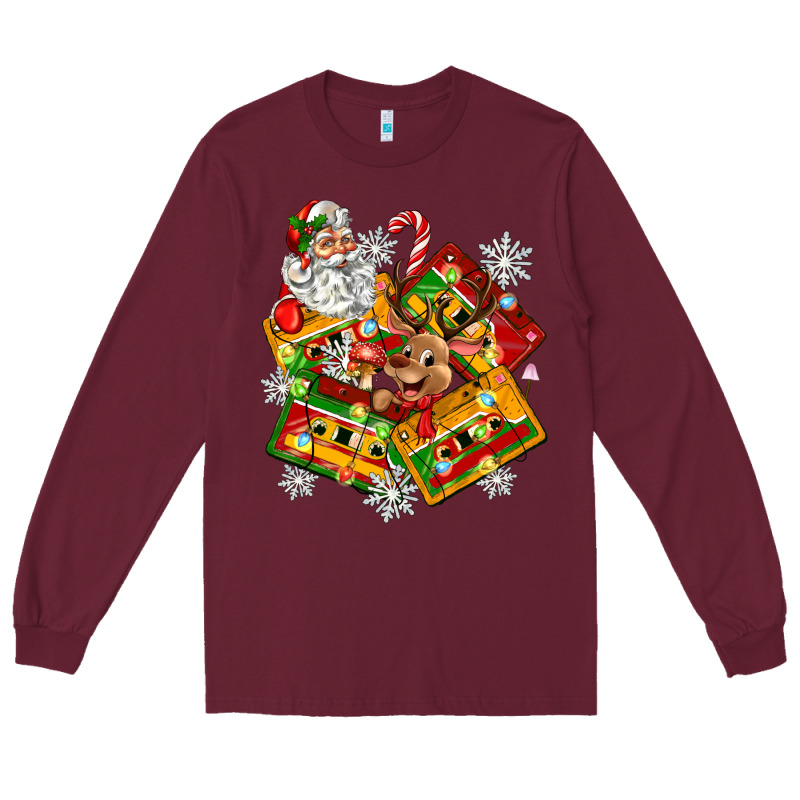 Christmas Cassette Tapes Long Sleeve Tee by Zillion Design Studio | Teevron