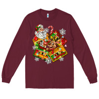 Burgundy christmas cassette tapes Long Sleeve Tee - Zillion Design Studio