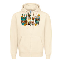 Sandshell indian headdress coffee cups Zipper Hoodie - Zillion Design Studio