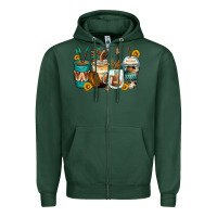 Sports Green indian headdress coffee cups Zipper Hoodie - Zillion Design Studio