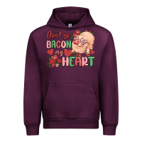 Mauve Wine don't go bacon my heart Urban Hoodie - MaliasSmallBusiness