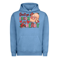 Pigment Pebble Blue don't go bacon my heart Urban Hoodie - MaliasSmallBusiness