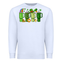 White obsessive cup disorder st patrick s day Premium Sweatshirt - Artiststas