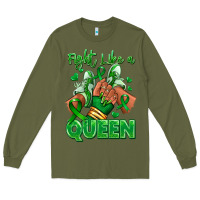 Army Green green ribbon liver cancer afro girl sneakers Long Sleeve Tee - RanaPortraitStore