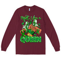 Burgundy green ribbon liver cancer afro girl sneakers Long Sleeve Tee - RanaPortraitStore