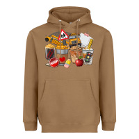 Toasted Coconut School Bus Coffee Cups Heavyweight Hoodie - FaDigitalArtStudio
