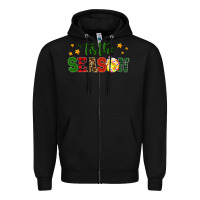 Black 'tis the season softball christmas Zipper Hoodie - RanaPortraitStore