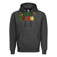 Charcoal Heather 'tis the season softball christmas Zipper Hoodie - RanaPortraitStore