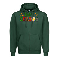 Sports Green 'tis the season softball christmas Zipper Hoodie - RanaPortraitStore