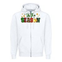 White 'tis the season softball christmas Zipper Hoodie - RanaPortraitStore