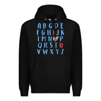 Black alphabet autism awareness Premium Hoodie - MaliasSmallBusiness