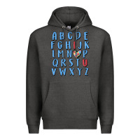 Charcoal Heather alphabet autism awareness Premium Hoodie - MaliasSmallBusiness